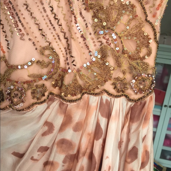 100% silk beaded evening gown - Picture 8 of 8
